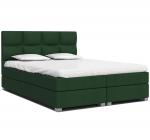 Luxusní postel SPRING BOX 140x200 s dřevěným zdvižným roštem ZELENÁ