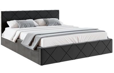 Luxusní postel CARO 120x200 s kovovým zdvižným roštem ČERNÁ