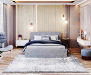 Luxusní postel CARO 180x200 s kovovým zdvižným roštem ŠEDÁ