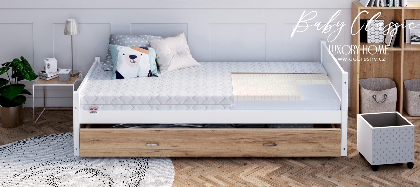 Dětská pěnová matrace BABY CLASSIC s latexem 90x200 cm