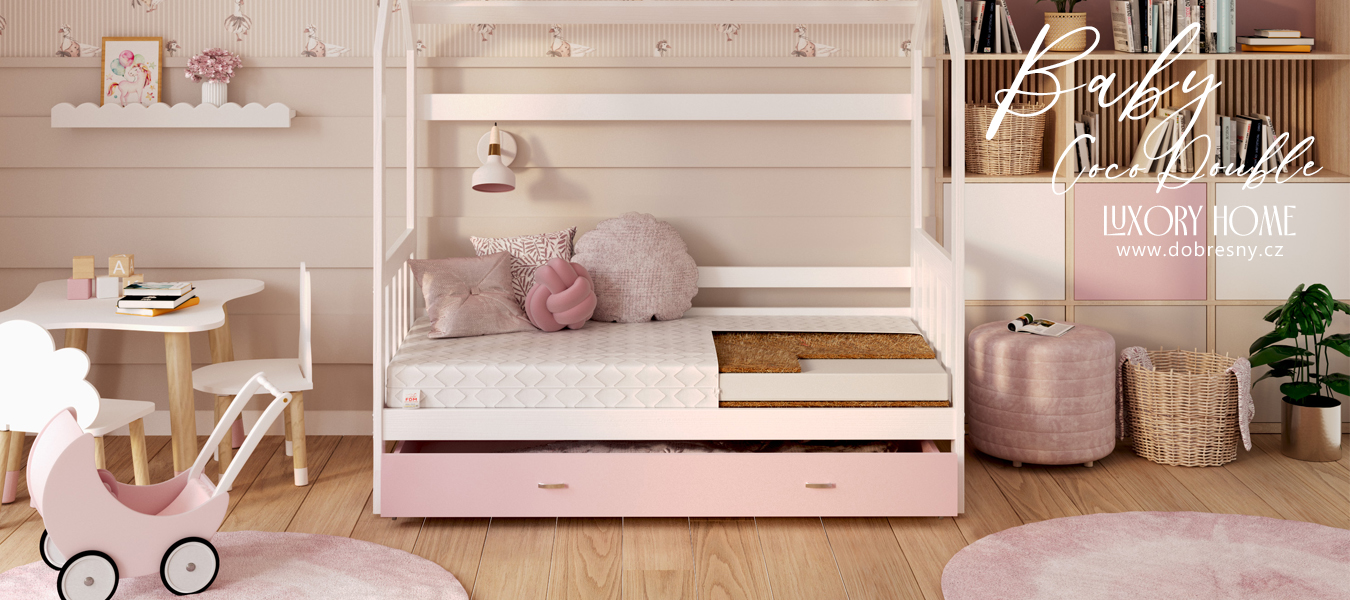 Dětská pěnová matrace BABY COCO DOUBLE 70x140 cm s kokosovým vláknem