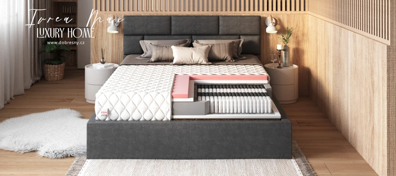 Taštičková matrace IVREA MAX JERSEY 80x200 cm s KOKOSEM 28 cm