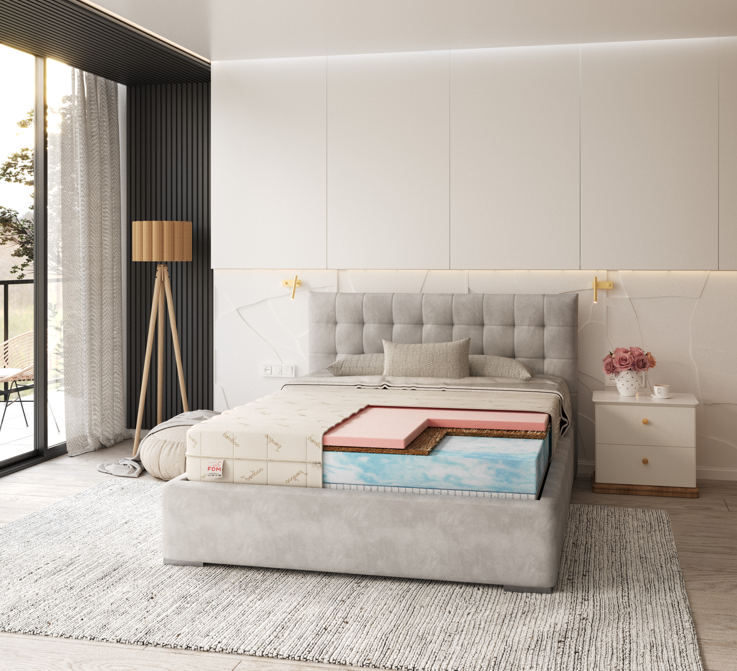 Pěnová matrace ERGO BAMBOO 180x200x22cm