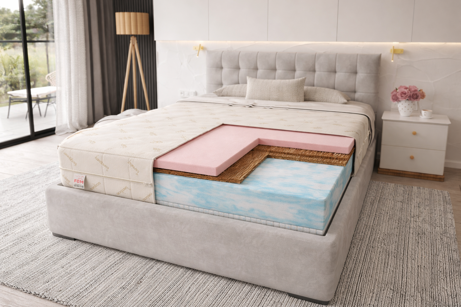 Pěnová matrace ERGO BAMBOO 180x200x22cm