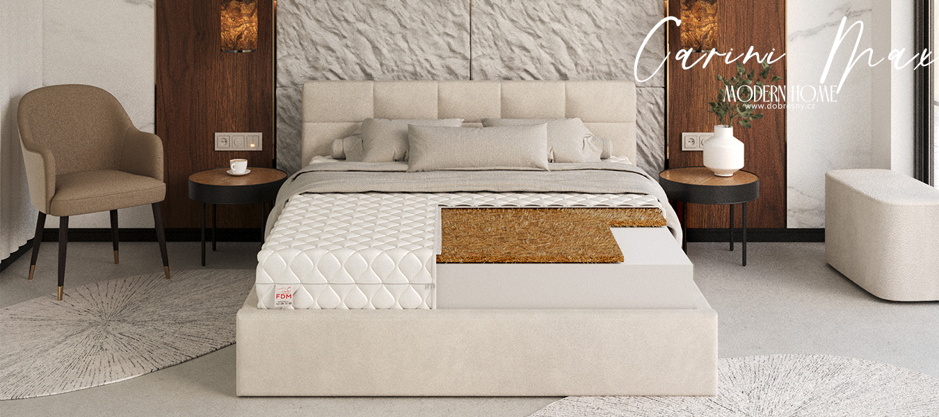 Dětská pěnová matrace CARINI MAX 90x190 cm 15cm s kokosem