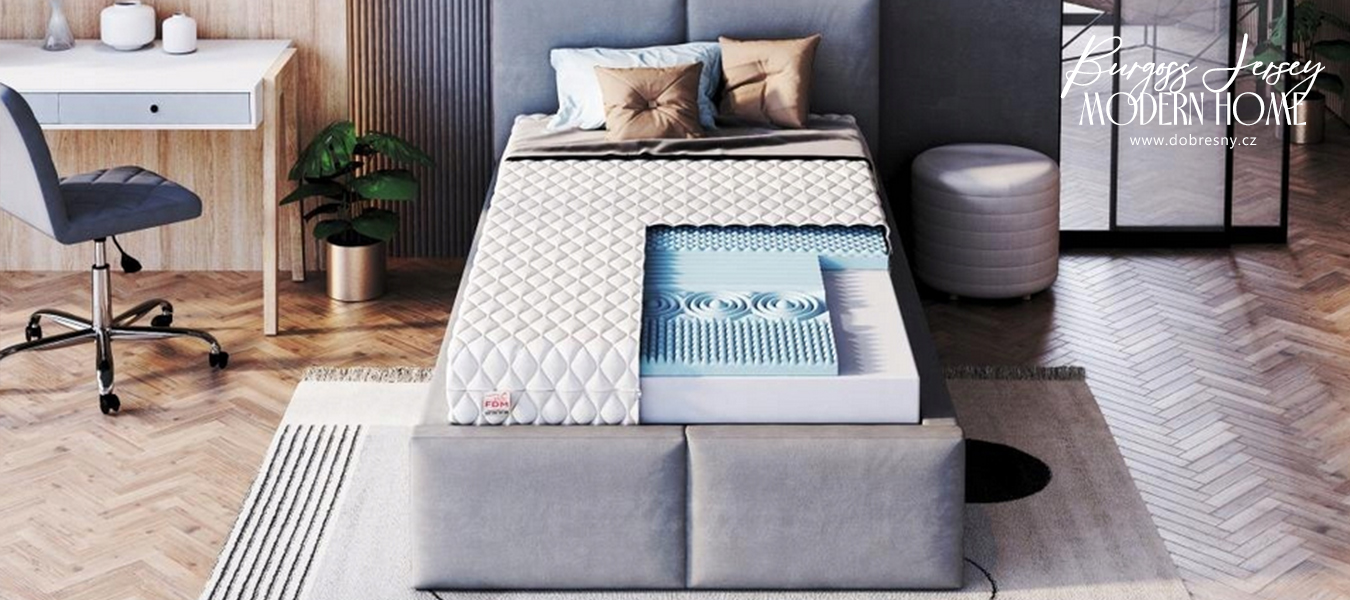 Pěnová  matrace BURGOSS MAX JERSEY 80x180 cm s HR pěnou 16 cm