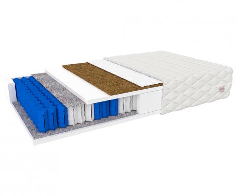 Taštičková matrace DIONE JERSEY 200x200 cm s kokosem 17 cm