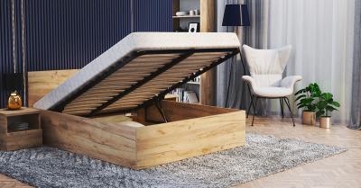 Manželská postel 160x200 PANAMA se zdvižným roštem DUB