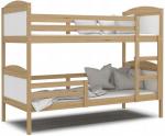 Dětská patrová postel Matyas 190x80 bez šuplíku BOROVICE-BÍLÁ