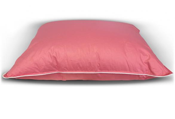 Péřový polštář DELUX 70x80cm 2kg RŮŽOVÁ s bílým lemováním