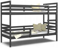Dětská patrová postel JACEK bez šuplíku 190x80 cm ŠEDÁ