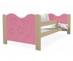 Dětská postel MIKOLAJ Color bez šuplíku 160x80 cm BOROVICE-RŮŽOVÁ