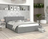 Čalouněná manželská postel Gambit 140x200 cm s roštem šedá