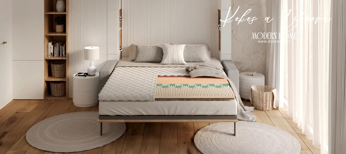 Přistýlka z profilované 7zónové pěny HR H30  a kokosem 120x200cm 5cm