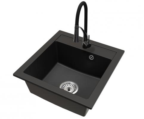 Granitový dřez BIG DON + baterie NEXO ČERNÁ 52 x 49 x 21cm