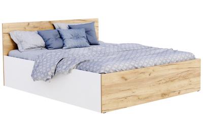 Manželská postel PANAMA KLASIK 140x200 + rošt BÍLÁ-DUB