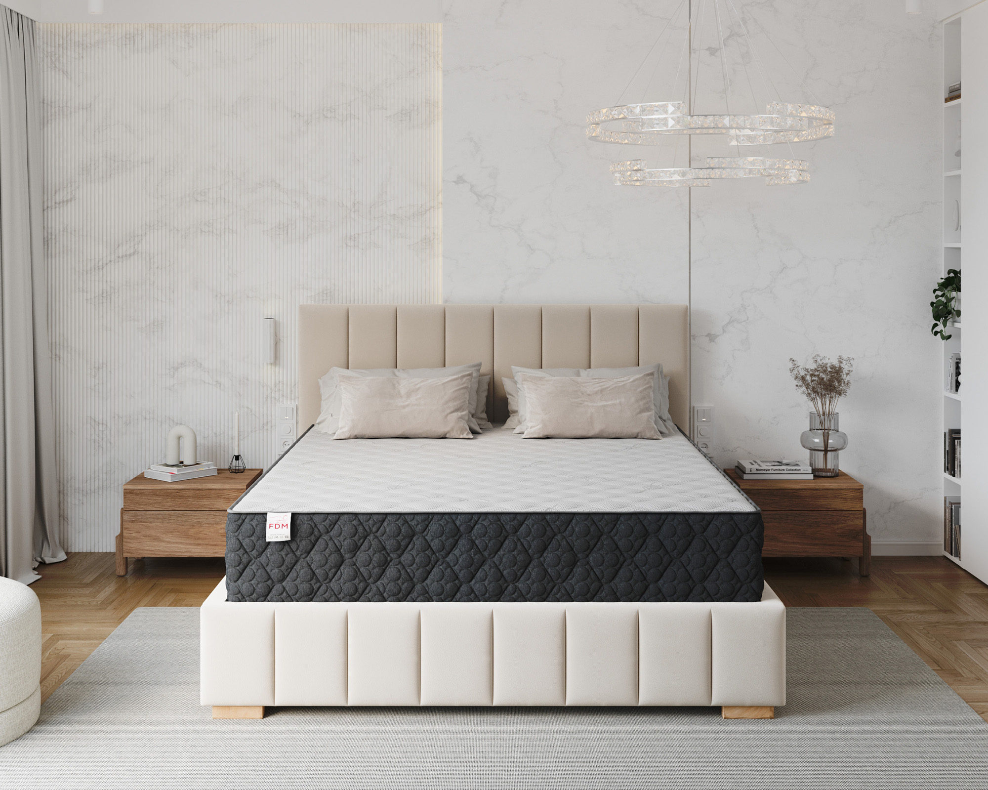 Pěnová matrace MERIDO 160x200 cm HR pěna Silver Care potah 30 cm