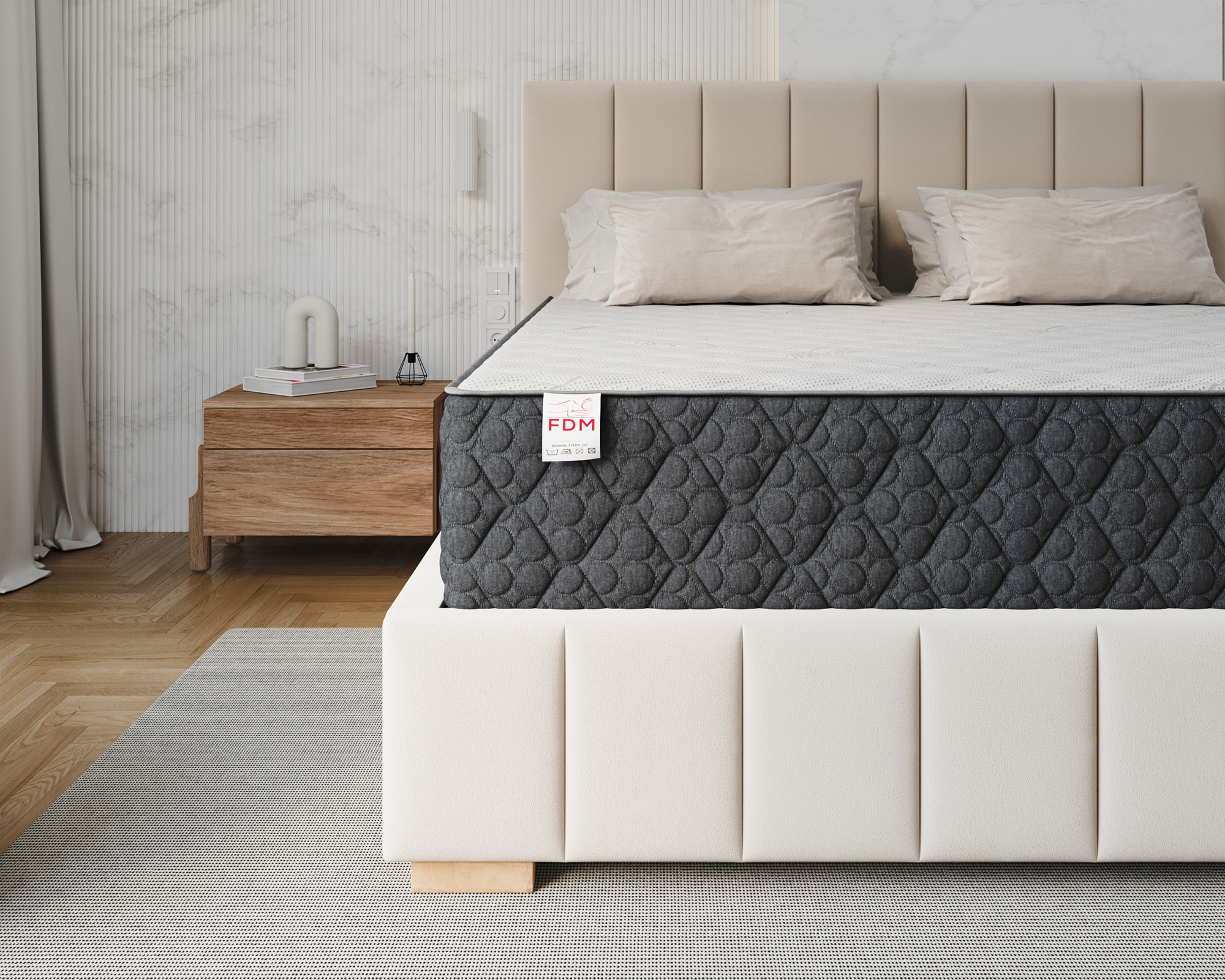 Pěnová matrace MERIDO 160x200 cm HR pěna Silver Care potah 30 cm