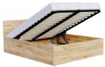 Postel PANAMA 120x200 se zvedacím dřevěným roštem DUB DUB