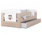 Dětská postel 180 x 80 cm FILIP BOROVICE vzor MICKEY