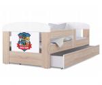 Dětská postel 180 x 80 cm FILIP BOROVICE vzor SUPER PSI