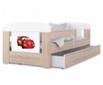Dětská postel 180 x 80 cm FILIP BOROVICE vzor LIGHTNING CAR