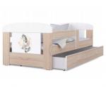 Dětská postel 160 x 80 cm FILIP BOROVICE vzor PONÍK