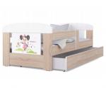 Dětská postel 160 x 80 cm FILIP BOROVICE vzor MINIE