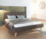 Manželská postel 180x200 cm MALMO TRINITY HNĚDÁ