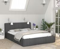 Čalouněná postel 180x200 cm EMMA Grafit s roštem