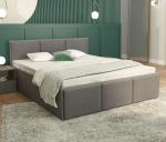 Manželská postel PANAMA T 120x200 se zvedacím dřevěným roštem ŠEDÁ