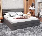 Luxusní postel TOPAZ trinity 90x200 s kovovým roštem GRAFIT