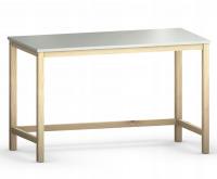 Jednoduchý psací stůl MAT bílá/dub sonoma 138 cm