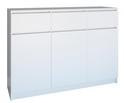 Komoda AXIOM 3+3 BILA matná