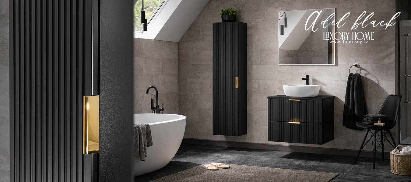 Koupelnová sestava ADEL BLACK ERIS 80cm