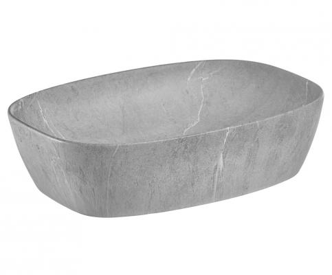 Umyvadlo na desku 50 cm, šedý kámen