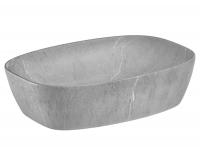 Keramické umyvadlo ANNA, šedý kámen, 50 cm