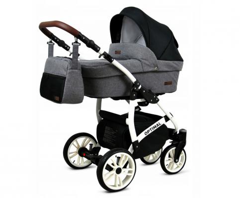 Kočárek 4v1 BabyLux Optimal Grey Flex Black