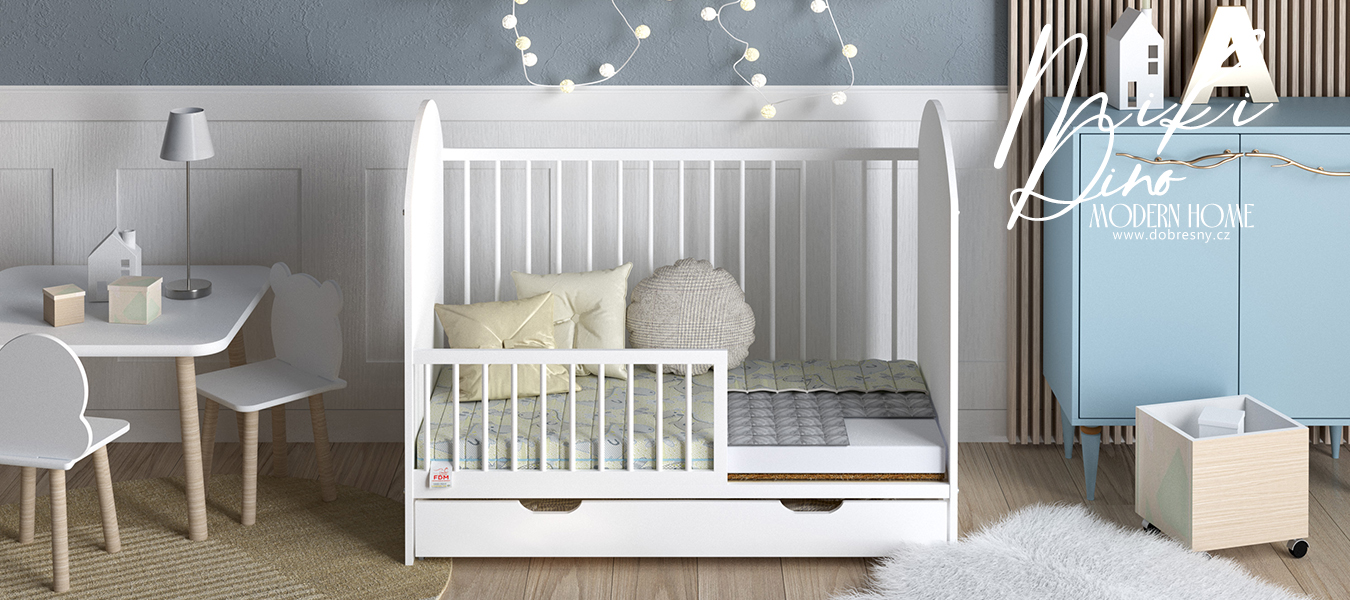 Dětská pěnová matrace MIKI DINO 70x120 cm s pohankou a kokosem 11 cm