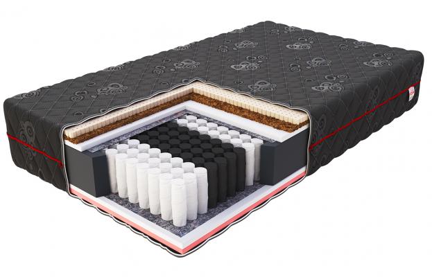 Taštičková matrace BLACK MAX JACQUARD 80x200 cm s kokosem a latexem 26 cm