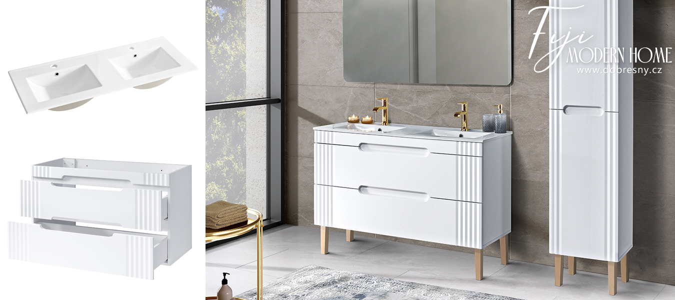 Koupelnová sestava FIJI WHITE LAVA STONE