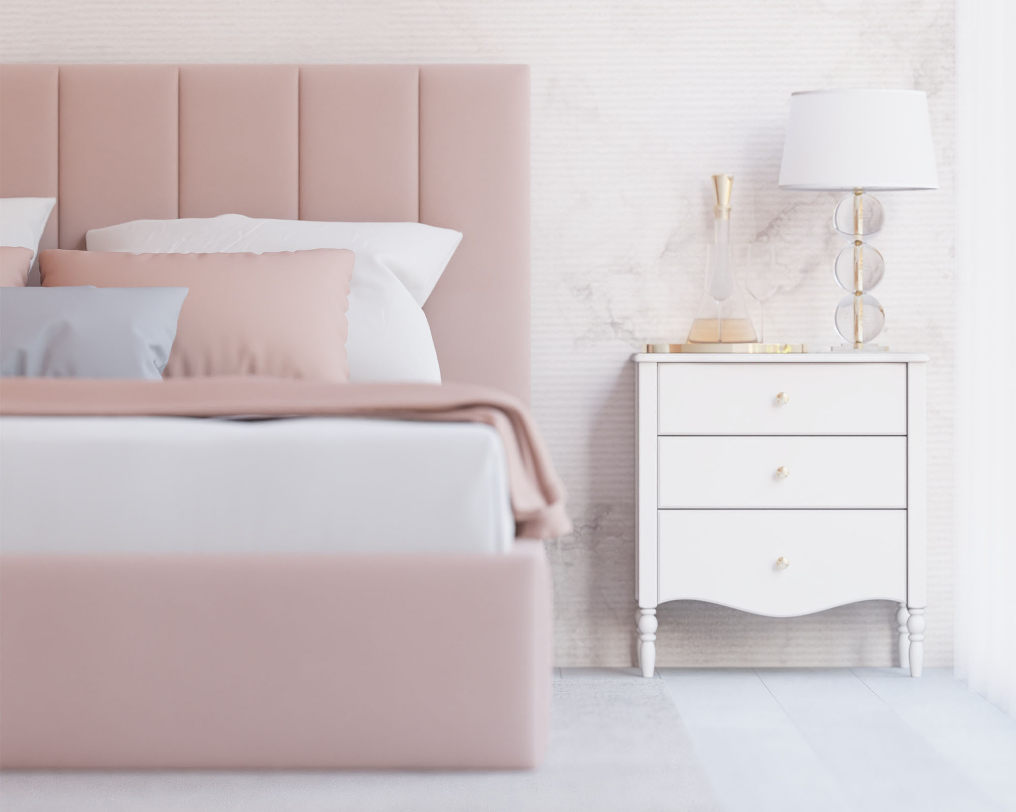 Čalouněná postel COLORADO 180x200 s kovovým zdvižným roštem RŮŽOVÁ TRINITY