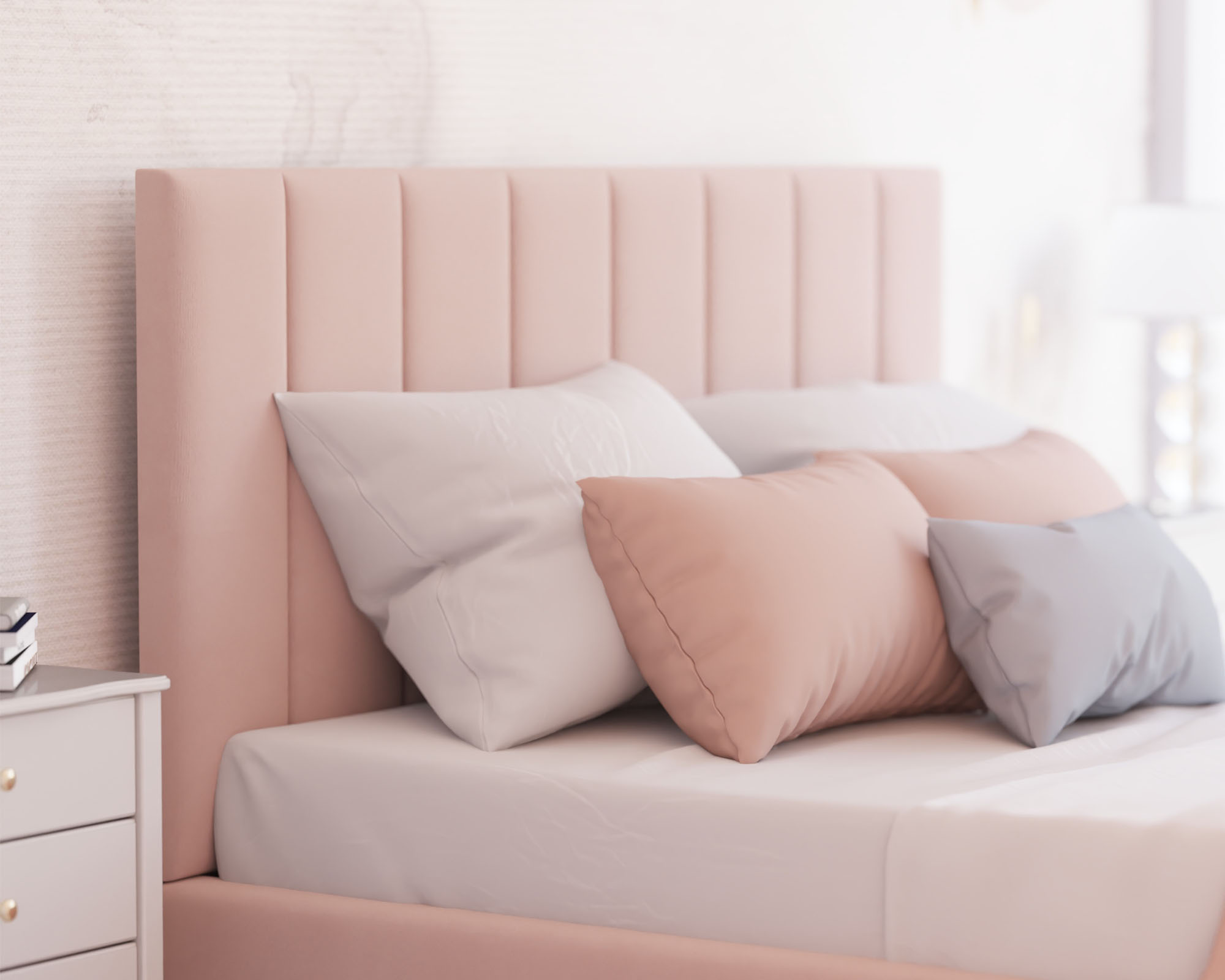 Čalouněná postel COLORADO 180x200 s kovovým zdvižným roštem RŮŽOVÁ TRINITY