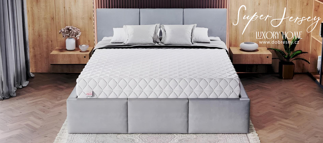 Taštičková matrace SUPER JERSEY 200x200 cm 23 cm