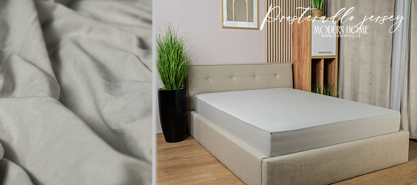 Prostěradlo JERSEY s gumou 80x200 cm SVĚTLE ŠEDÁ 100% bavlna