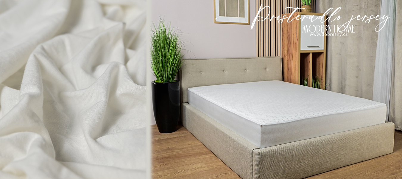 Prostěradlo JERSEY s gumou 80x200 cm BÍLÁ 100% bavlna
