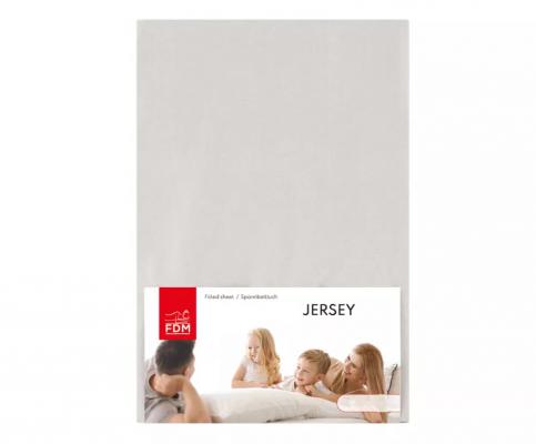 Prostěradlo JERSEY s gumou 90x200 cm SVĚTLE ŠEDÁ