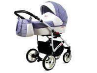Kočárek 2v1 BabyLux White Lux Levander