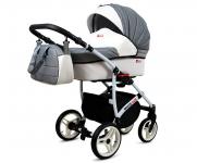 Kočárek 2v1 BabyLux White Lux Carbon