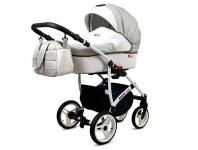 Kočárek 3v1 BabyLux White Lux Latte